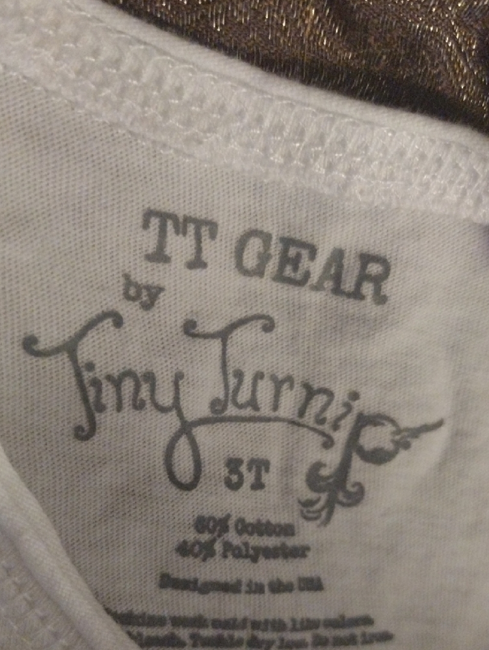 Tiny Turnip TT Gear White 'Love Braves' Short Sleeve Fringe Tee - Picture 3 of 12
